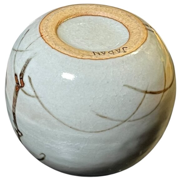 Otagiri Orb Bud Vase Japan Sphere Round 1980s Vintage Pottery Ceramic - Picture 13 of 16